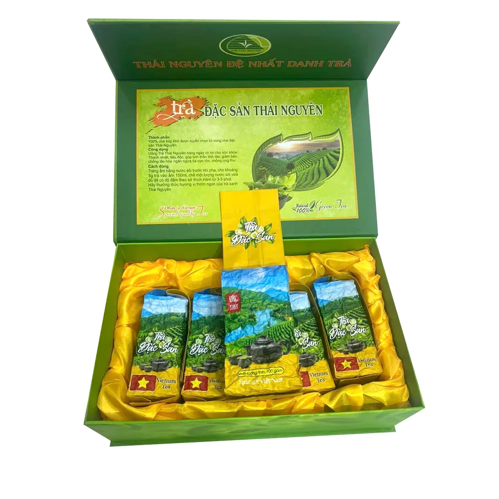 Hộp chè tôm hảo hạng Thái Nguyên 500g HTT03